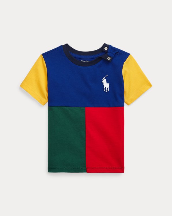 T-shirt Big Pony color-block en coton