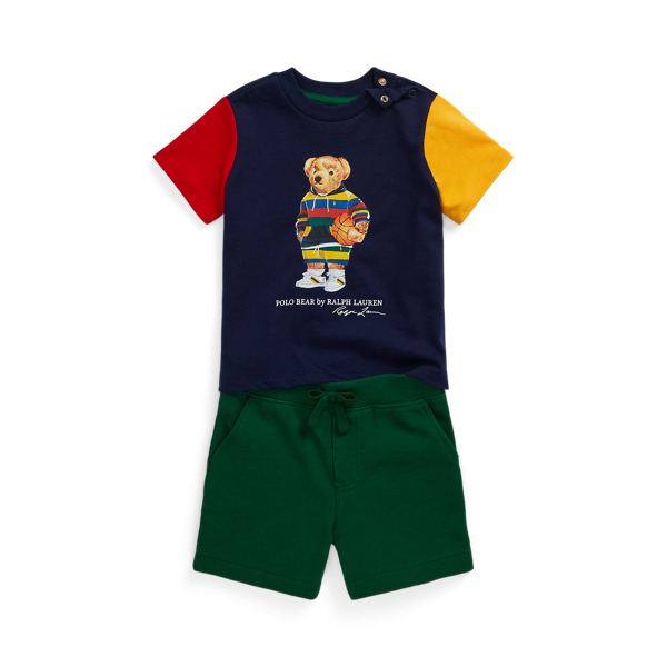 Polo Bear Jersey Tee Mesh Short Set