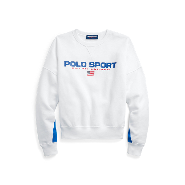 White polo crewneck sales sweatshirt