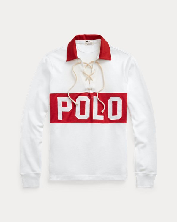 Logo Lace-Up Polo Shirt