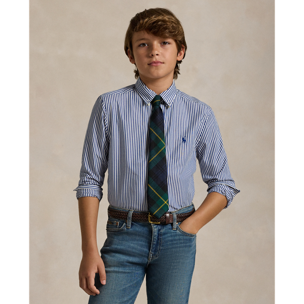 Striped Cotton Poplin Shirt BOYS 6-14 YEARS 1