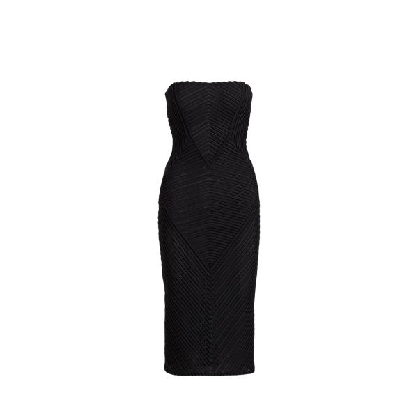 ralph lauren black strapless dress