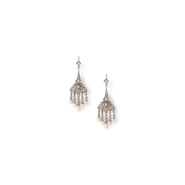 Pearl & Crystal Chandelier Earrings