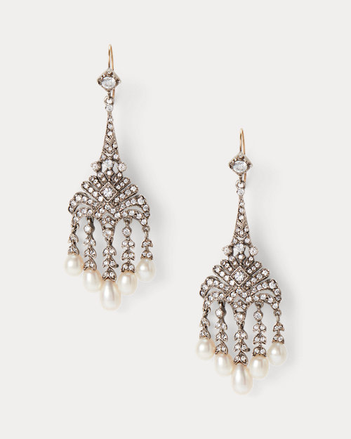Pearl & Crystal Chandelier Earrings