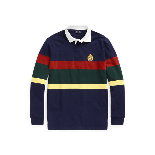 POLO RALPH LAUREN Men's Classic Fit Long Laurel Crest Rugby Shirt