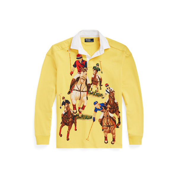 POLO by Ralph Laurent Big Pony Vintage BRAZIL Yellow Polo T-shirt