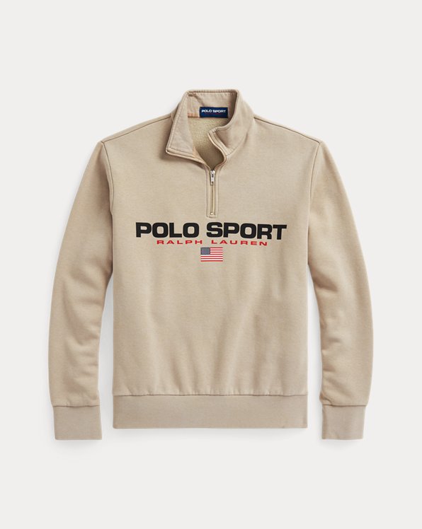 Sweat Polo Sport demi-zippé en molleton