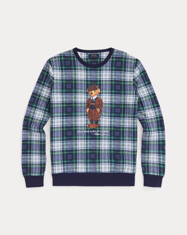 Polo Bear Plaid Fleece Sweatshirt