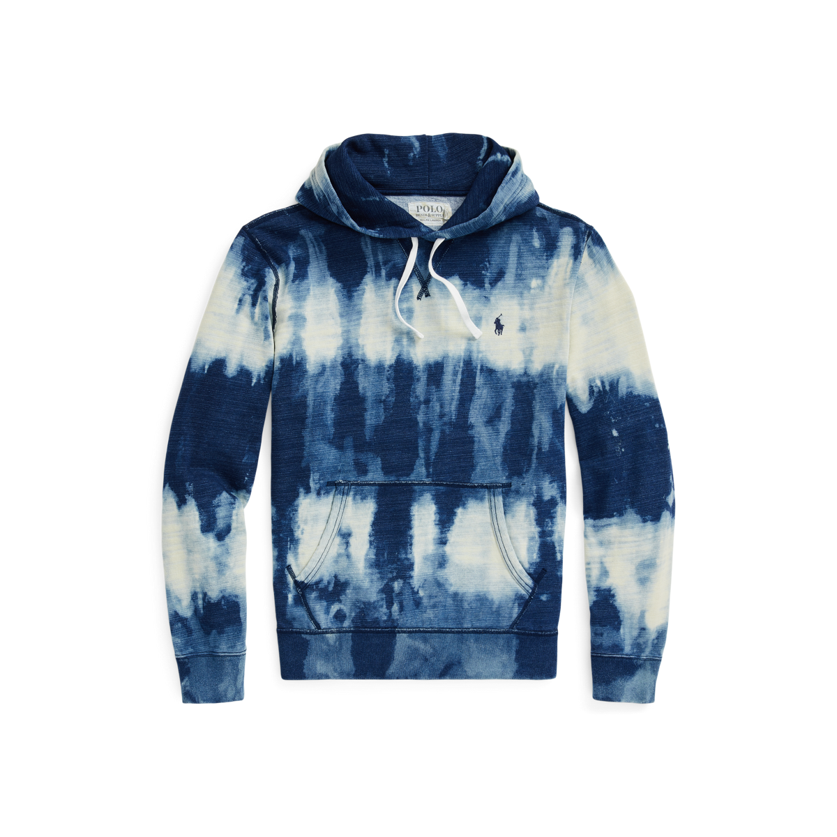 MARKET Tie-dyed printed cotton-blend fleece hoodie