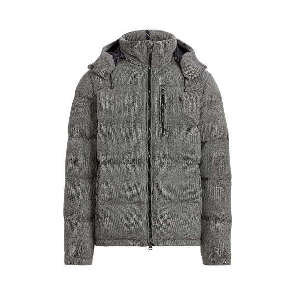 Grey polo puffer jacket outlet