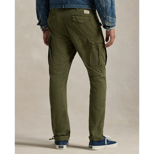 Slim Fit Canvas Cargo Pants for Men