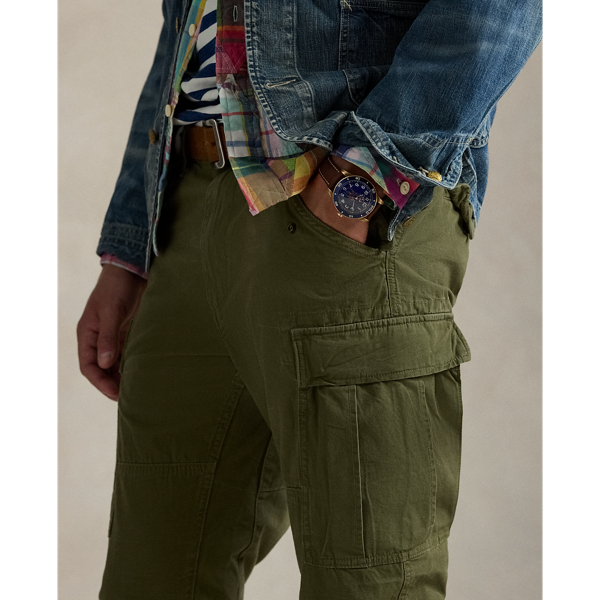 Slim Fit Canvas Cargo Pants