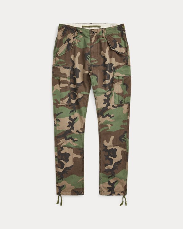 Pantalon cargo slim en toile camouflage