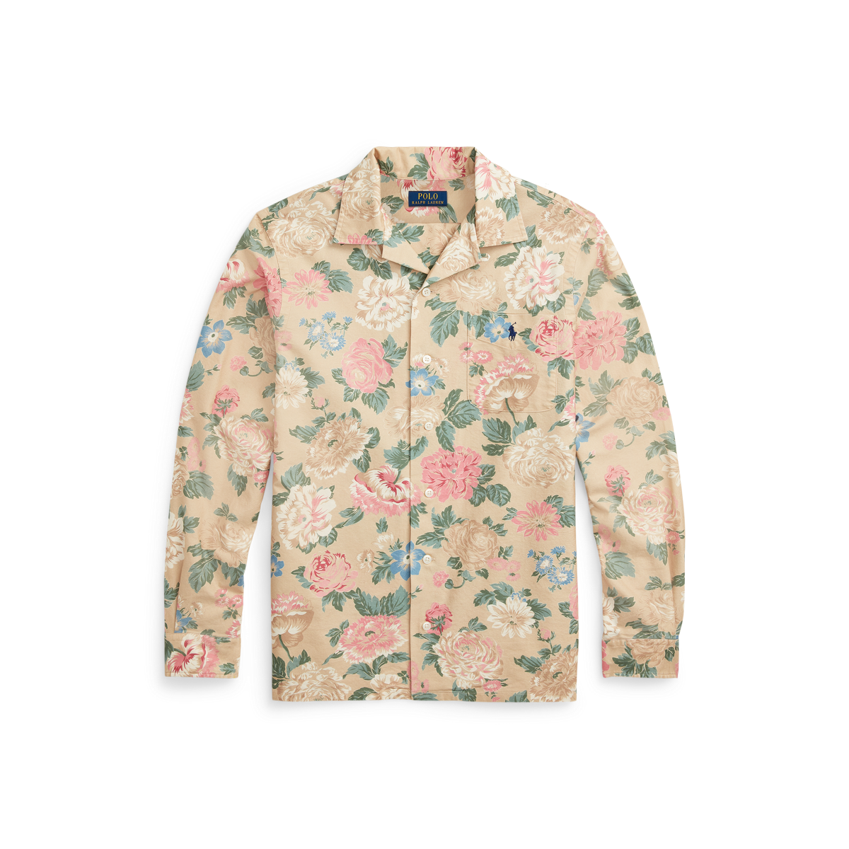 Classic Fit Floral Oxford Camp Shirt