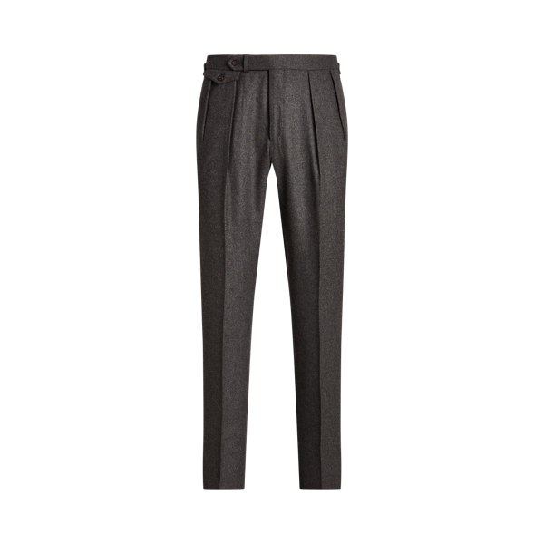 Pleated Wool Flannel Trouser