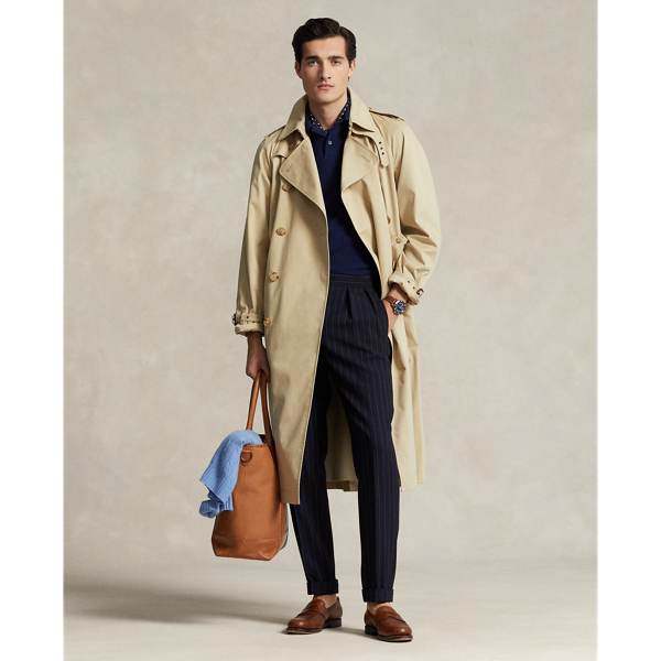 Lightweight Cotton-Blend Trench Coat