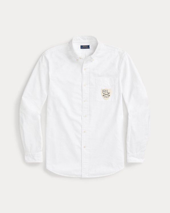 Classic Fit Crest-Patch Oxford Shirt
