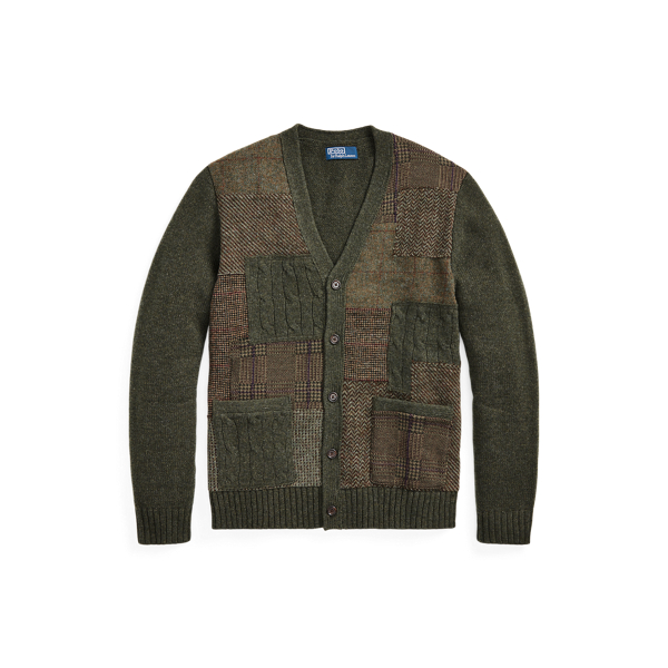 Polo ralph best sale lauren patchwork cardigan
