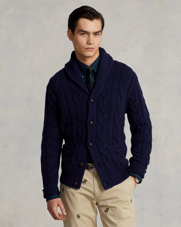 Men's Cashmere Cardigan Sweaters, Cardigans, & Pullovers | Ralph 