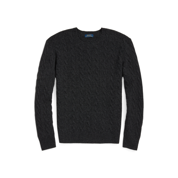Polo Ralph Lauren cable-knit cashmere gloves - Grey