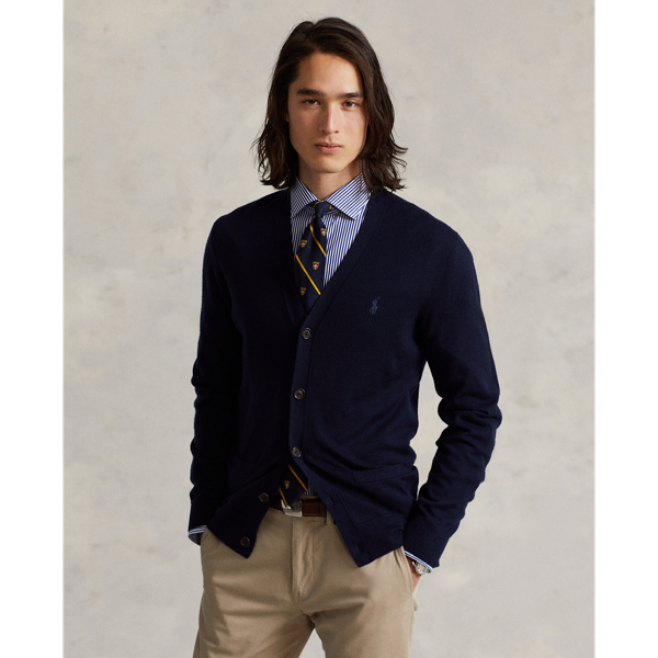 Slim Fit Washable Wool Cardigan