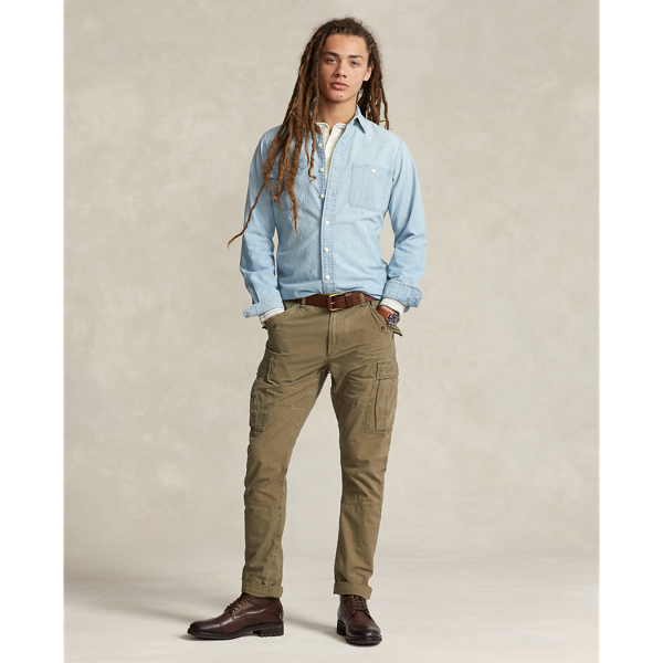 Custom Fit Indigo Chambray Shirt