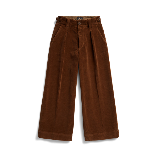 Cropped Corduroy Wide-Leg Pant
