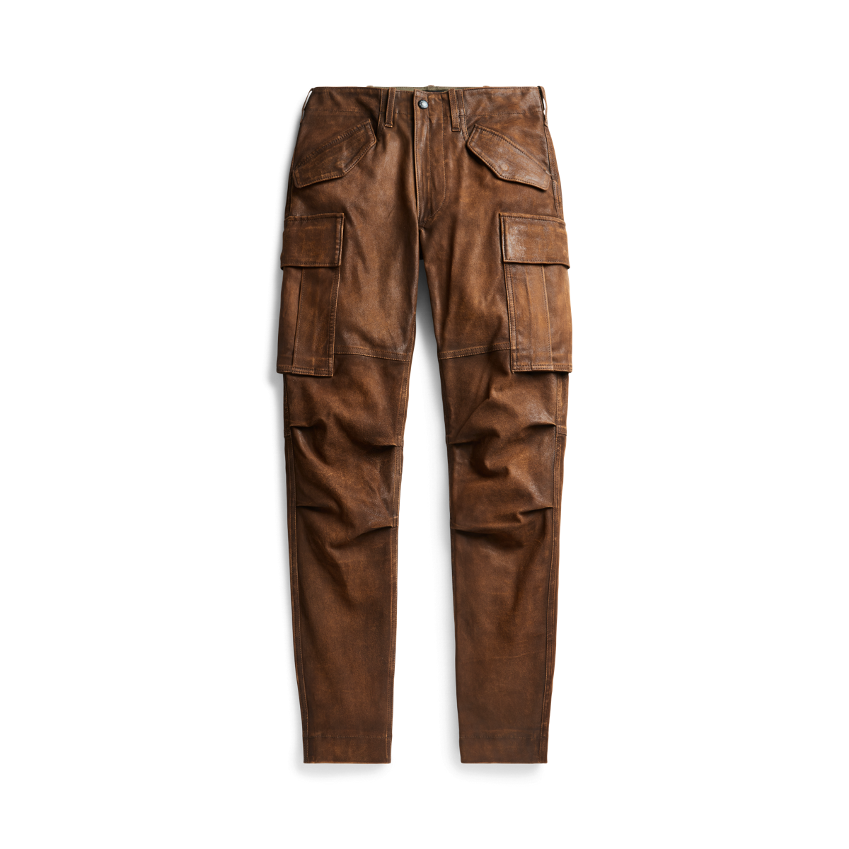 Ralph Lauren Womens Blue Label Cargo Pant with Leather Accents
