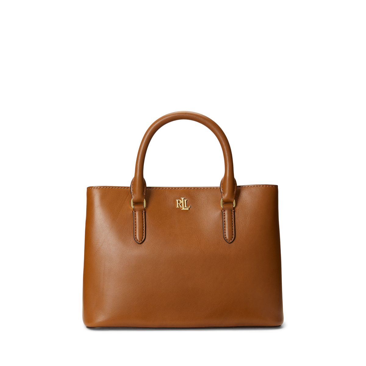 Lauren by Ralph Lauren Mini Leather Marcy Satchel in Natural