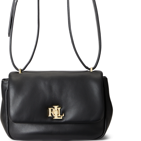 LAUREN RALPH LAUREN NAPPA LEATHER MEDIUM SOPHEE BAG, Black Women's  Cross-body Bags