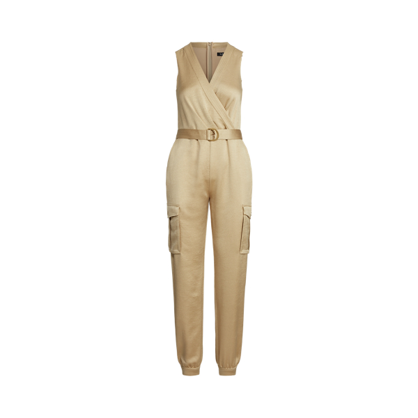 Satin Sleeveless Jumpsuit