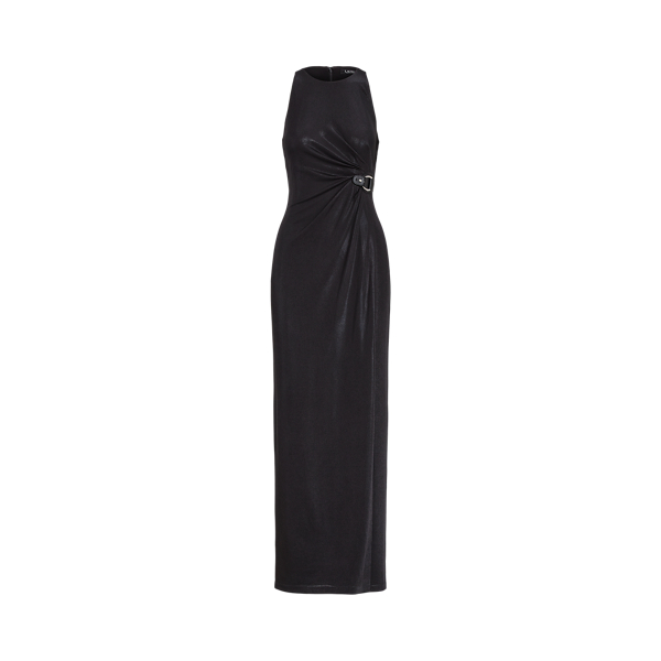 Women's Buckle-Trim Strapless Jersey Gown