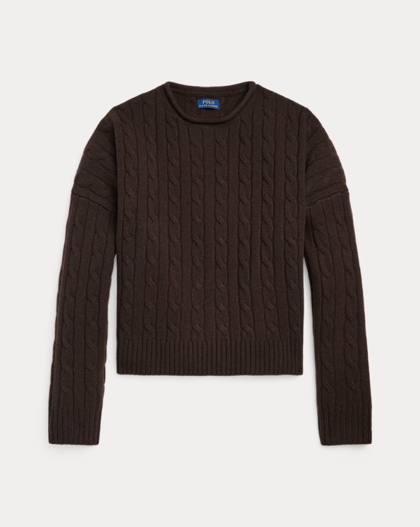 Cable-Knit Cropped Wool-Cashmere Jumper