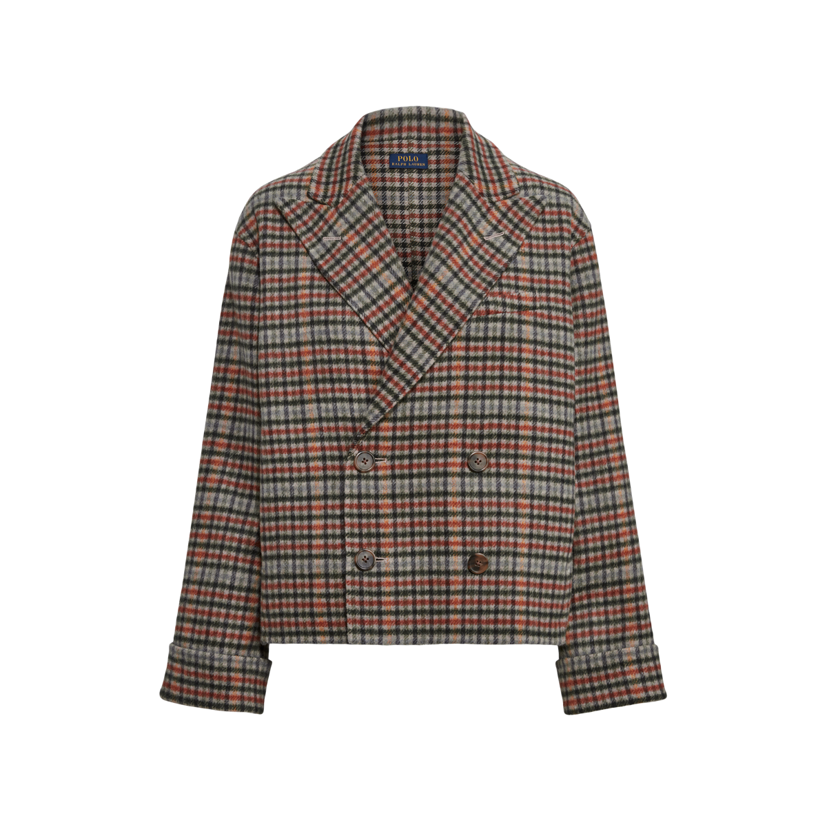 Plaid on sale boxy coat