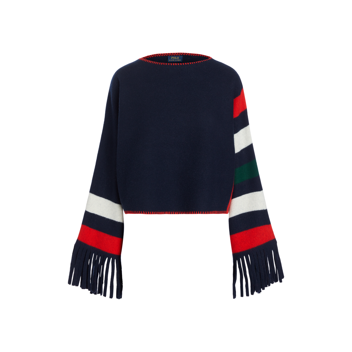 Ralph Lauren Monogram Wool Sweater In Blue