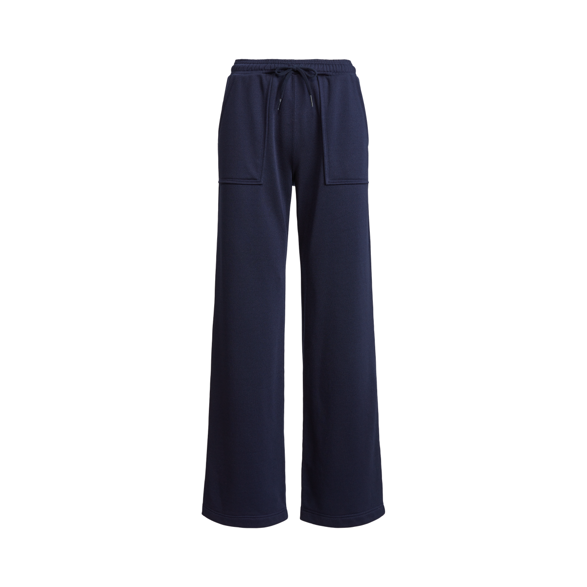 Leather-Trim French Terry Pant