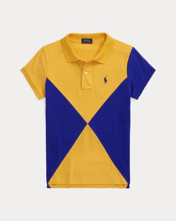 Polo skinny color-block en jersey