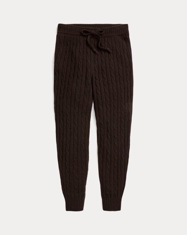 Cable Wool-Cashmere Jogger