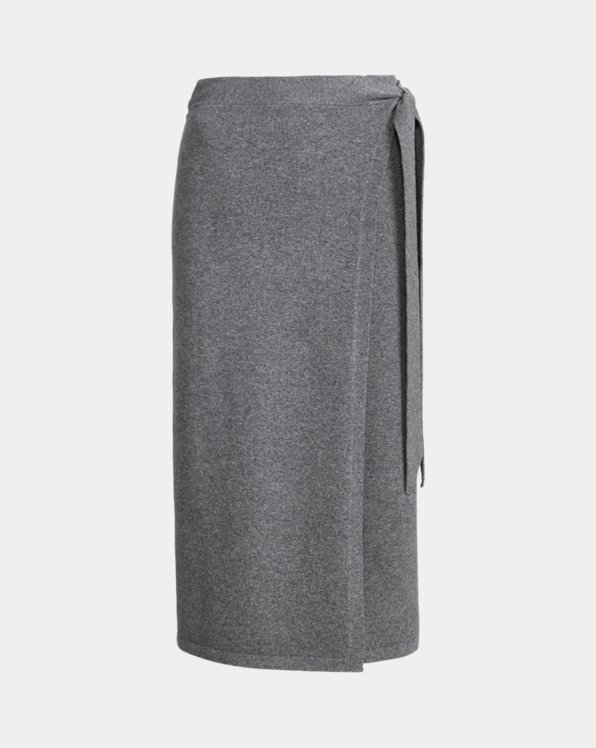 Cashmere-Blend Wrap Jumper Skirt