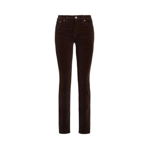 Stretch Corduroy Mid-Rise Straight Trouser