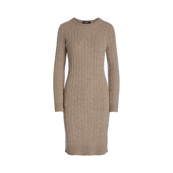 Cable-Knit Wool-Cashmere Sweater Dress