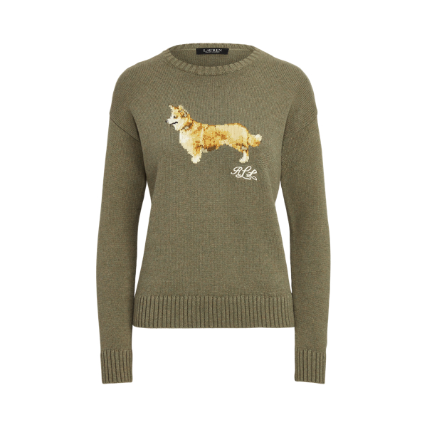 Lauren Ralph Lauren Intarsia-Knit Cotton Sweater - Macy's