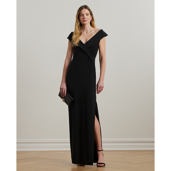 Jersey Off-the-Shoulder Gown