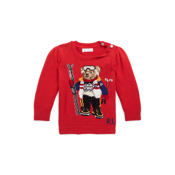 Polo Bear Cotton-Wool Jumper Baby Girl 1