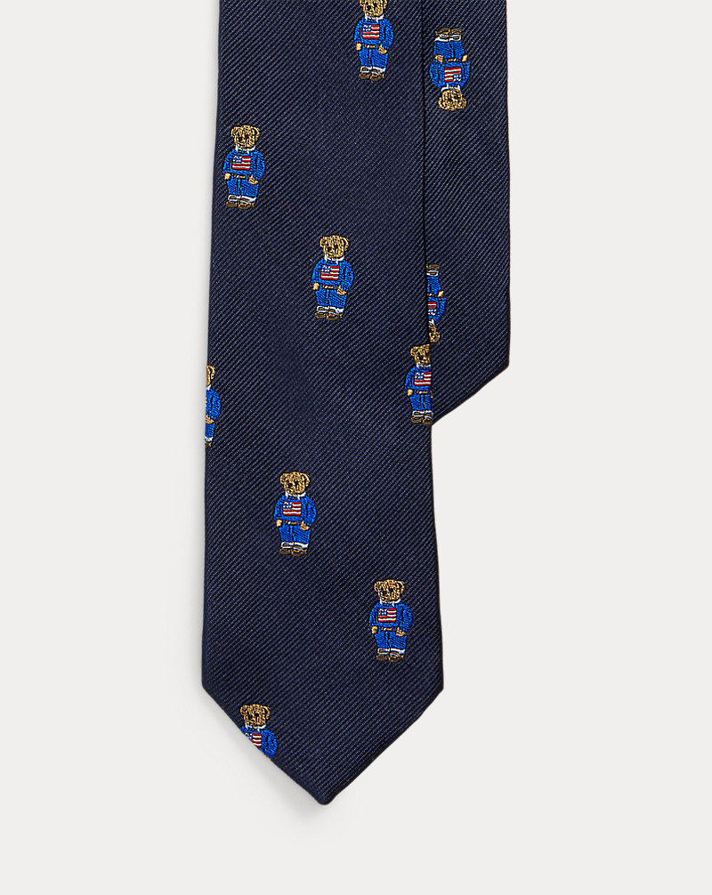 Cravate en sergé de soie Polo Bear GARÇONS DE 6 À 14 ANS 1