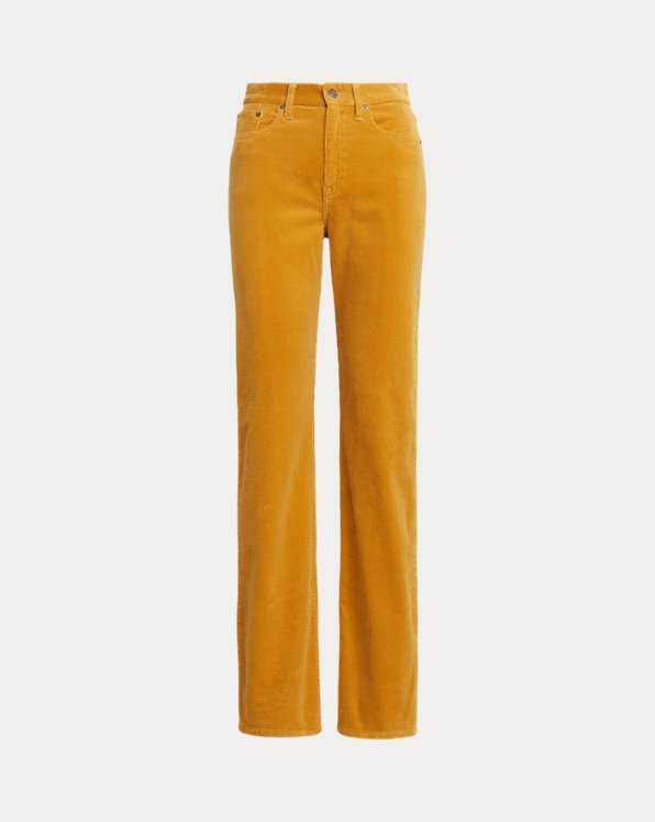High-Rise Straight Fit Corduroy Trouser