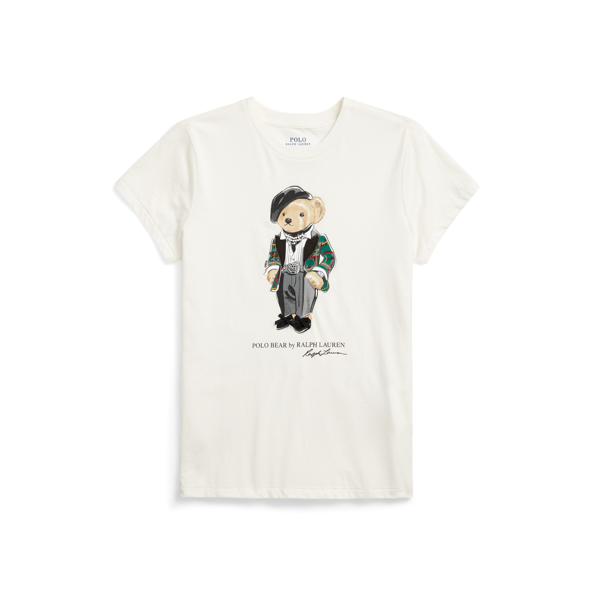 Plaid Tuxedo Polo Bear Jersey Tee