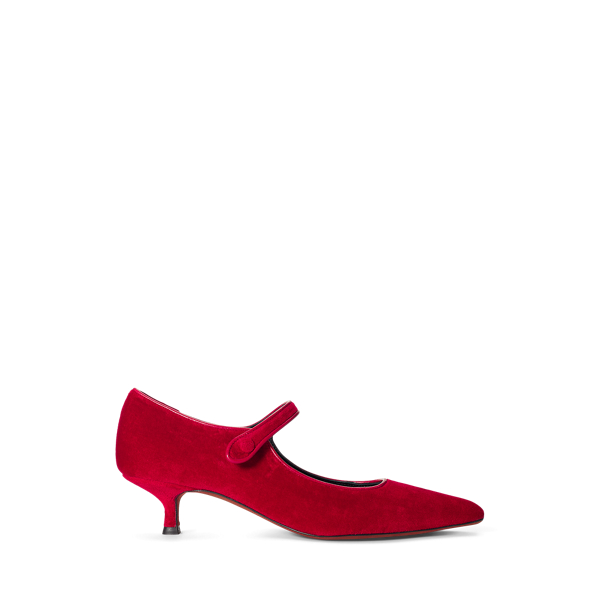 Velvet Mary Jane Kitten Heel