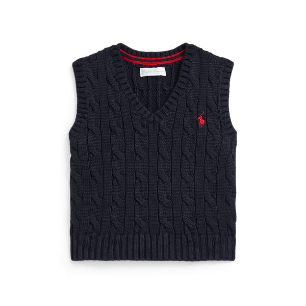 Cable Knit Cotton Jumper Vest