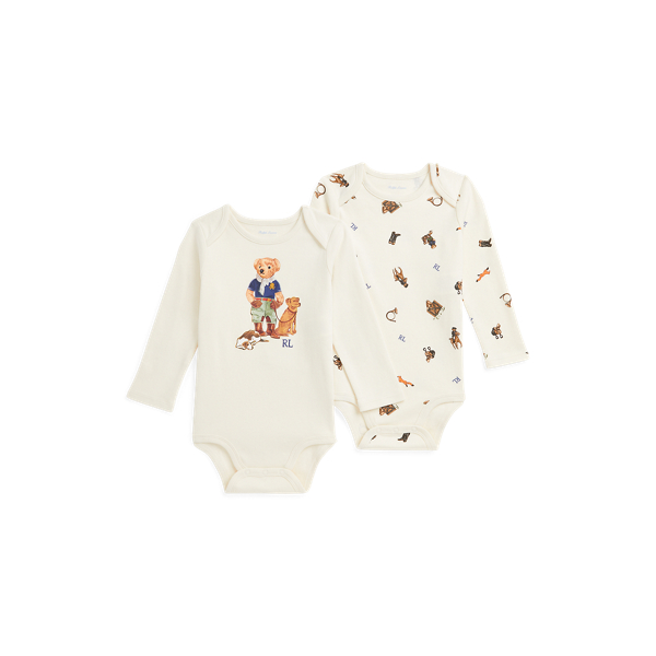 Polo Bear Cotton Bodysuit 2-Pack Baby Boy 1